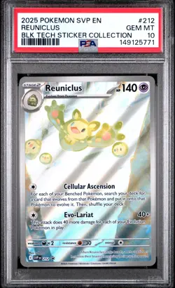 Pokemon TCG Reuniclus #212 Sticker Collection Promo Holo PSA 10 - Image 1