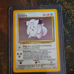 Pokemon 1999 Base Set Clefairy 005/102 Holo Rare English Basic 40 HP - Image 1