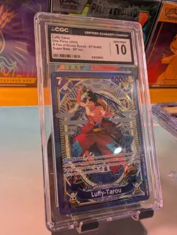 2025 One Piece Luffy-Tarou (SP) ST18-005 A Fist of Divine Speed Foil CGC 10 - Image 1