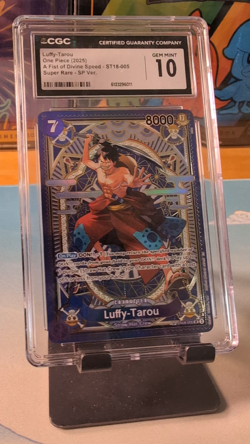 2025 One Piece Luffy-Tarou (SP) ST18-005 A Fist of Divine Speed Foil CGC 10 - Image 2
