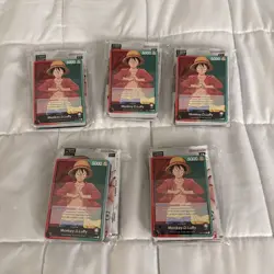 Lot of five (5) One Piece TCG PRE-ERRATA Monkey.D.Luffy Demo Deck w/Promo EN - Image 1