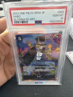 Sabo 2023 Japanese One Piece Kingdoms of Intrigue #OP04-083 Alt Art PSA 10 - Image 1