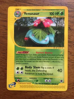 Pokemon Venusaur 68/165 Expedition Base Set Non-Holo RARE Card LP - Image 1