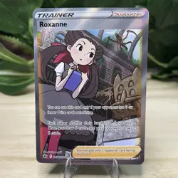 Roxanne GG66 Crown Zenith Galarian Gallery Pokemon Card NM - Image 1