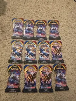 Sword and Shield Base Booster Pack Sleeved - x12 NEW English Sealed Pokemon 2020 - Image 1
