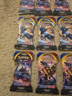 Sword and Shield Base Booster Pack Sleeved - x12 NEW English Sealed Pokemon 2020 - Image 5