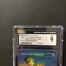 MTG Secret Lair Marvel - Captain America - Masterwork of Ingen. 0863 Foil CGC 9 - Image 3