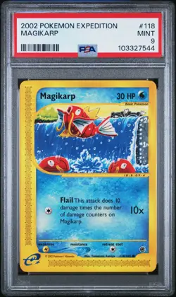 Magikarp #118/165 2002 Pokemon Expedition PSA 9 - Image 1