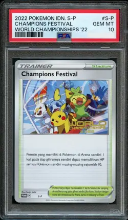 Pokemon Indonesian Promo 2022 Champions Festival S-P PSA 10 - Image 1
