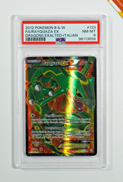Pokemon PSA 8 Rayquaza EX #123 Full Art Stirpe dei Draghi 2012 Italiano - Image 1