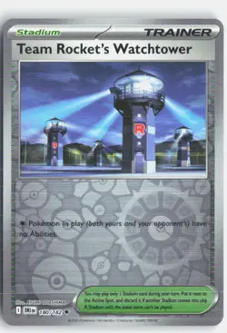 Team Rocket's Watchtower 180/182 Destined Rivals Pokemon Reverse Holo NM - Image 1