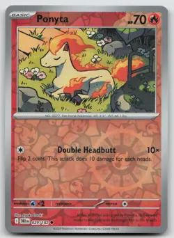 Ponyta 029/182 Common Destined Rivals Pokemon Reverse Holo NM - Image 1