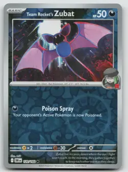Team Rocket's Zubat 120/182 Common Destined Rivals Pokemon Reverse Holo NM - Image 1