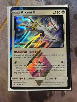 Pokemon TCG Arceus Prism Star 96/131 SM-Forbidden Light Prism Rare Holo LP - Image 1