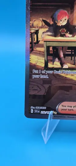 Pokemon Penny Trainer Supporter Illustration Rare Full Art Holo SV01 252/198 B11 - Image 5