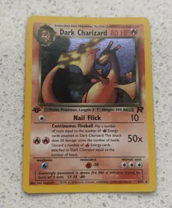 Pokemon TCG 1st Edition Dark Charizard 4/82 Team Rocket Holo Rare 2000 WOTC - Image 1