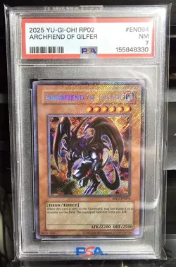 PSA 7 Graded Yu-Gi-Oh Retro Pack 2 Archfiend Of Gilfer EN-094 NM - Image 1