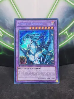 Yugioh Amulet Dragon DRLG-EN003 Secret Rare 1st Edition NM Euro - Image 1