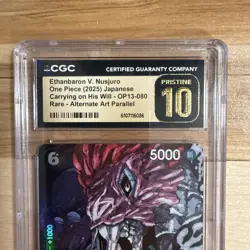 Ethanbaron V. Nusjaro One Piece 2025 Jpn OP13-80 Alternate Art CGC 10 Pristine - Image 2