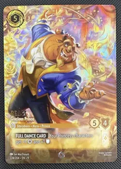 Disney Lorcana Fabled Beast Gracious Prince Enchanted 224/204 - Image 1