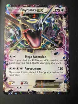 Rayquaza EX XY69 Pokemon Jumbo Card Black Star Promo LP - C - Image 1