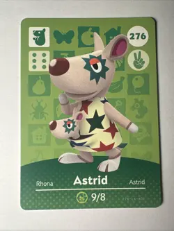 276 Astrid Amiibo Card 276 Series 3 Animal Crossing Nintendo Switch NA Region - Image 1