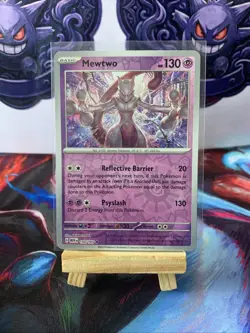 Pokemon TCG - Mewtwo Reverse Holo 150/165 - Rare Card 151 Near Mint - Image 1
