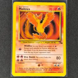 Moltres - 27/62 - Rare - Fossil Set - Pokemon Card - LP - Image 1