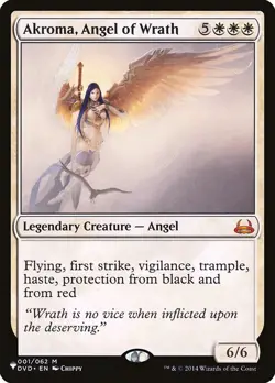 [MTG] Akroma, Angel of Wrath (DVD-1) (PLST) NM - Image 1