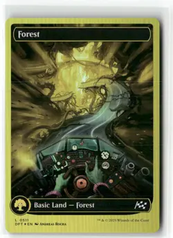 Forest (0511) (First-Place Foil) 511 Aetherdrift Magic: The Gathering Foil NM - Image 1