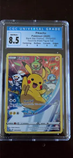 Pokemon Pikachu swsh020 2020 promo cgc 8.5 subgrades - Image 1