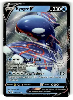 Kyogre V 037/159 V Rare Crown Zenith Pokemon Near Mint - Image 1