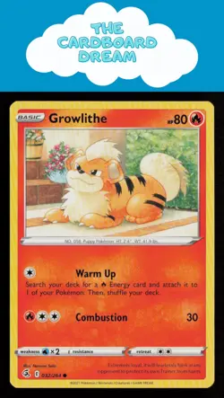 Growlithe SWSH08: Fusion Strike #032/264 Common Pokemon Card - Image 1