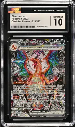 Obsidian Flames Charizard ex SIR 223/197 CGC 10 GEM MINT Pokemon Card - Image 1