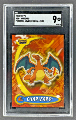 2004 TOPPS POKEMON ADVANCED CHALLENGE #16 CHARIZARD SGC 9 - Image 1
