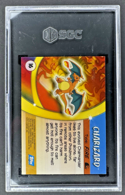 2004 TOPPS POKEMON ADVANCED CHALLENGE #16 CHARIZARD SGC 9 - Image 2