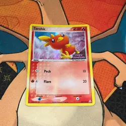 Torchic ~ 83/110 ~ Stamped Holo ~ EX HOLON PHANTOMS ~ MODERATE PLAY ~ Pokemon - Image 1