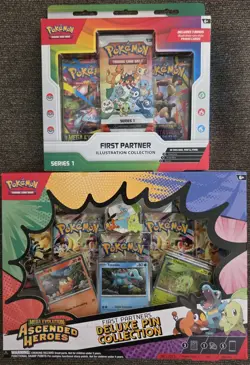 Pokemon TCG Ascended Heroes Pin Collection & First Partner Illustration Series 1 - Image 1