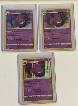 3x 2020 Pokemon Sword & Shield Darkness Ablaze Holo Gengar 085/202 - Image 1