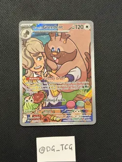 Pokemon Destined Rivals - Arven’s Greedent - 205/182 - Illustration Art - M/NM - Image 1