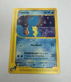 The Pokemon Company Squirtle 132/165 Expedition 2002 Common Basic 40 HP e-Reader - Image 1