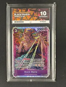 2024 One Piece Black Maria OP08-074 SR ACE 10 Matching Artwork - Image 1
