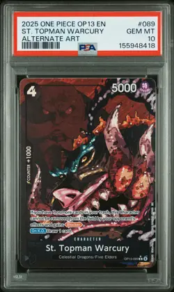 2025 One Piece Op13-Carrying On His Will #089 St. Topman Warcury Alt Art PSA 10 - Image 1
