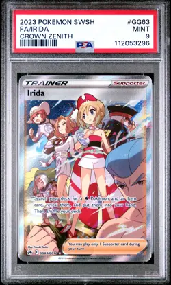 2023 Pokemon Sword And Shield Crown Zenith Irida #GG63 Fa Crown Zenith PSA 9 - Image 1