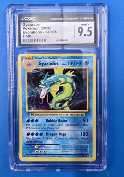 2016 CGC 9.5 Gyarados #34/108 Evolutions Holo Pokemon - Image 1