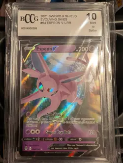 Pokemon Espeon V Ultra Rare Holo Evolving Skies 064/203 BCCG 10 - Image 1