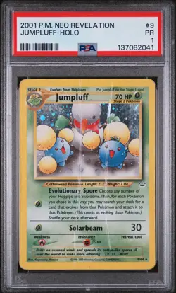 2001 POKEMON NEO REVELATION #9 JUMPLUFF-HOLO PSA 1 - Image 1