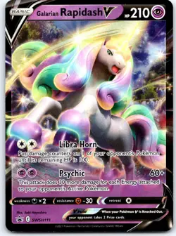 Galarian Rapidash V SWSH111 Holo Promo Sword & Shield Promo Pokemon Holo NM - Image 1