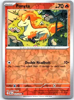 Ponyta 029/182 Common Destined Rivals Pokemon Reverse Holo NM - Image 1