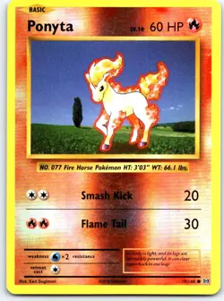 Ponyta 19/108 Common Evolutions Pokemon Reverse Holo NM - Image 1